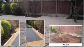 Bordure et allée stabilisée