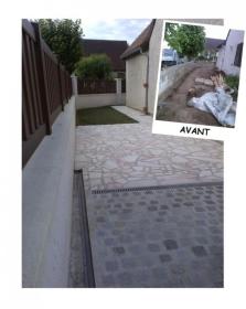 Dallage opus, mur et clôture