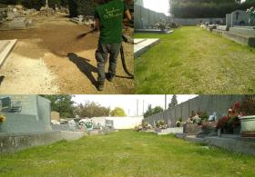 Hydroseeding cimetière Champeaux (77)