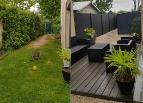 Aménagement terrasse Silvadec avant-après